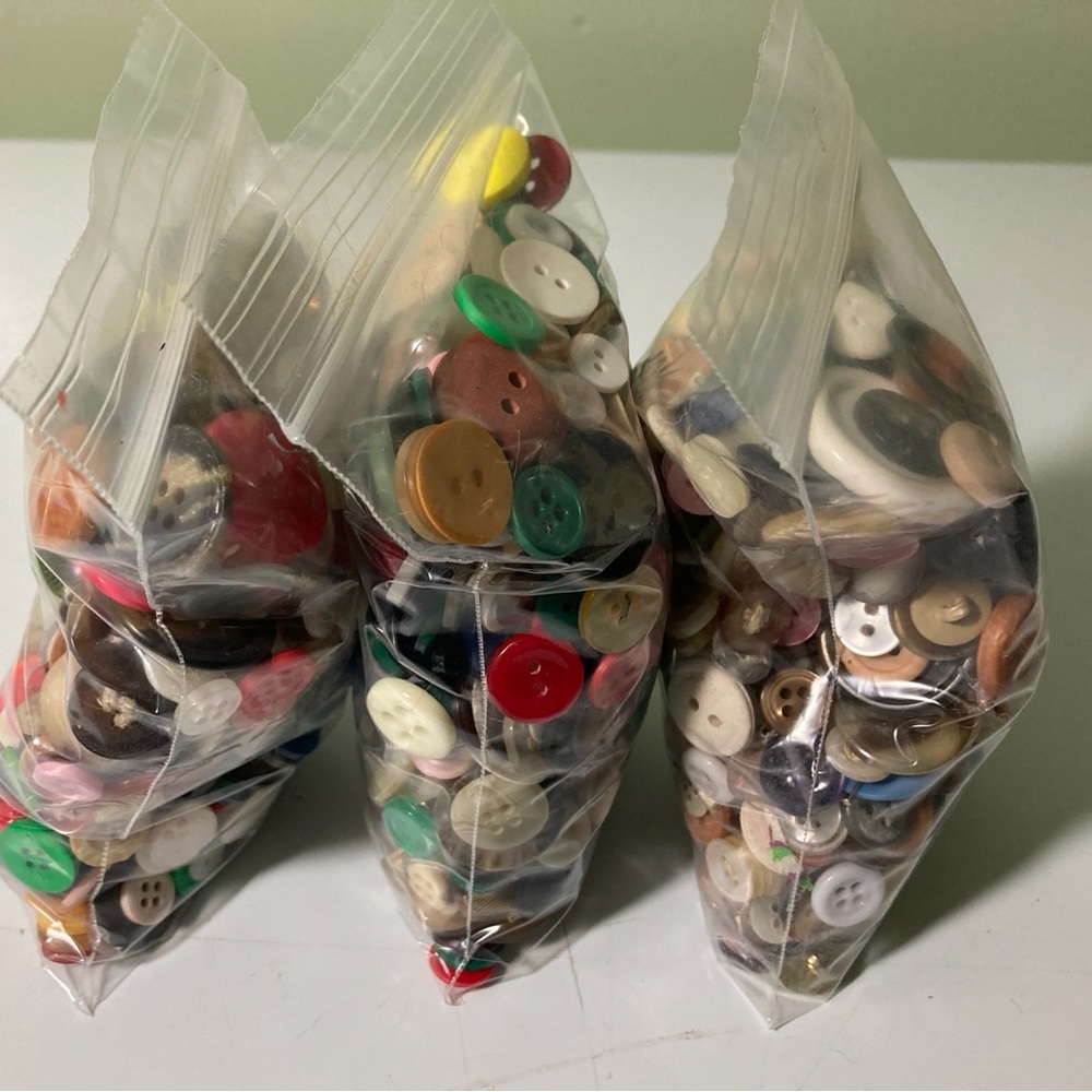 Lots of Assorted Colorful Buttons Collection. Different sizes & colors - Picture 2 of 2